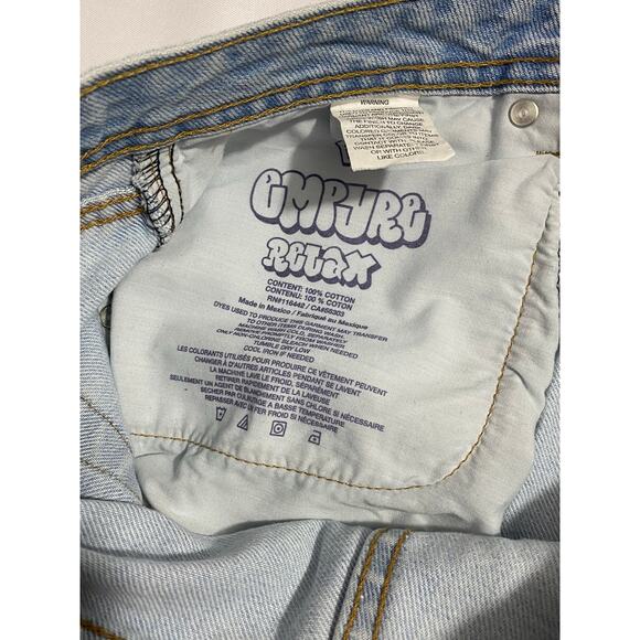 Empyre Skate Jeans 33 Relax Loose Fit Light Wash Denim Baggy 90s Streetwear - Picture 12 of 13